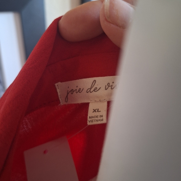 Red Button-Up Dress New With Tags Size XL - Picture 9 of 10